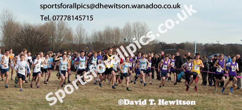 Inter Counties Schools Cross Country, Temple Park, South Shields. Photo: David T. Hewitson/Sports for All Pics